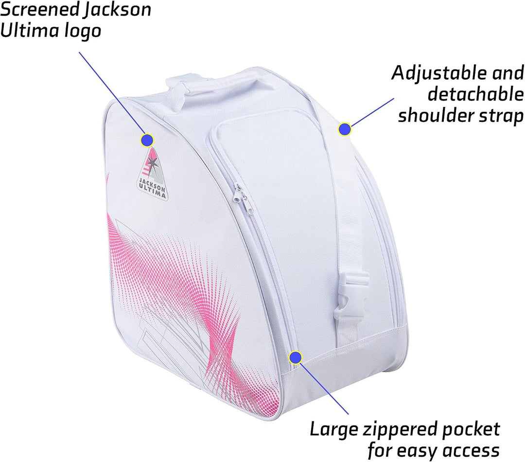 Jackson Ultima Skate Bag | Olympian Quality Ice Skates | One Size White/Pink, White/Pink
