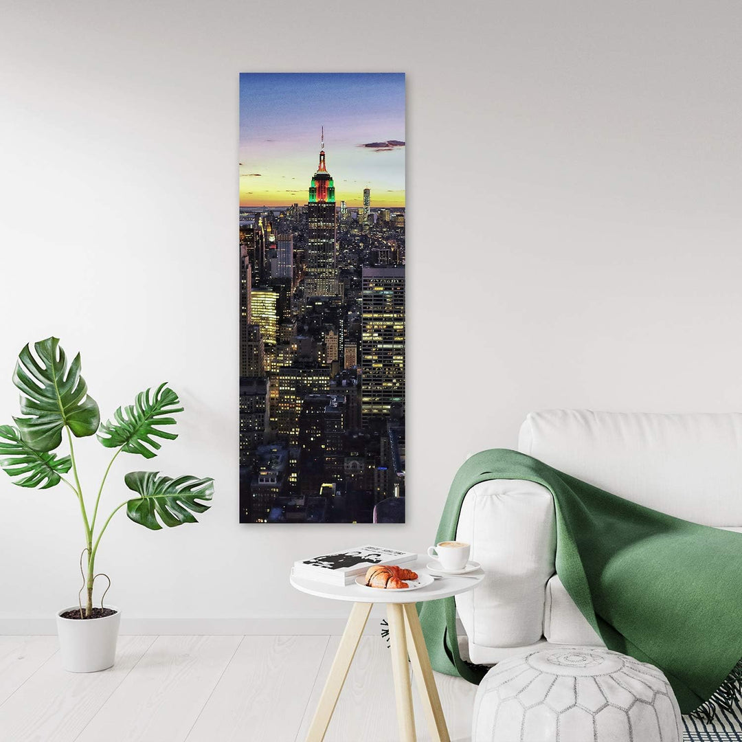 Feeby Bild auf Leinwand Manhattan Kunstdruck modern New York mehrfarbig 30x90 cm M14261 30x90 cm, M1