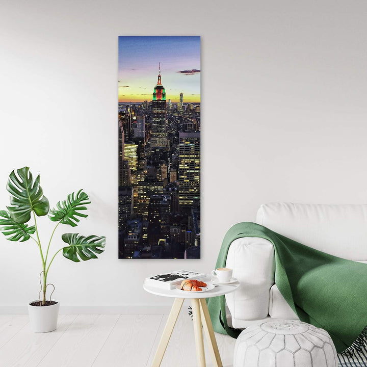 Feeby Bild auf Leinwand Manhattan Kunstdruck modern New York mehrfarbig 30x90 cm M14261 30x90 cm, M1