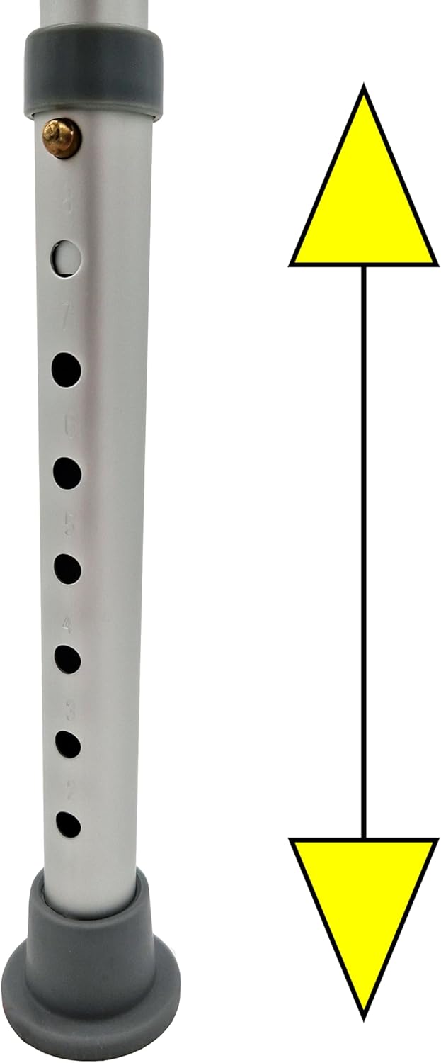 Mobiler Duschhocker, höhenverstellbar, Anti-Rutsch, Badstuhl Duschstuhl Badhocker White
