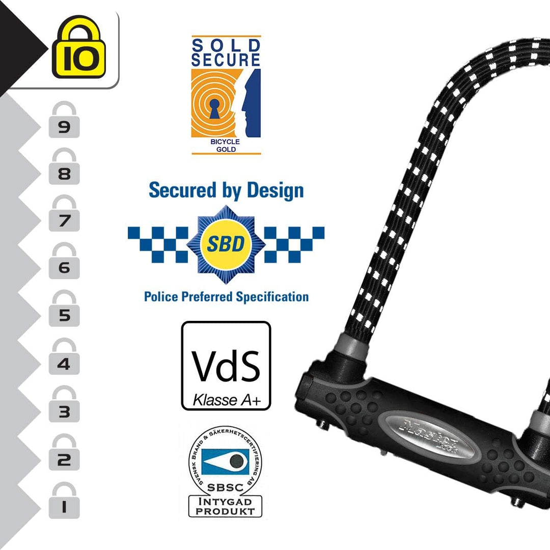 MASTER LOCK Bügelschloss [Schlüsselschloss] [mit Halterung] [Zertifiziertes Fahrrad Schloss - Secure
