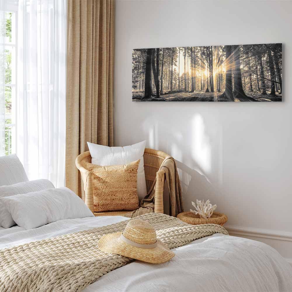 murando - Bilder Wald 135x45 cm Vlies Leinwandbild 1 tlg Kunstdruck modern Wandbilder XXL Wanddekora