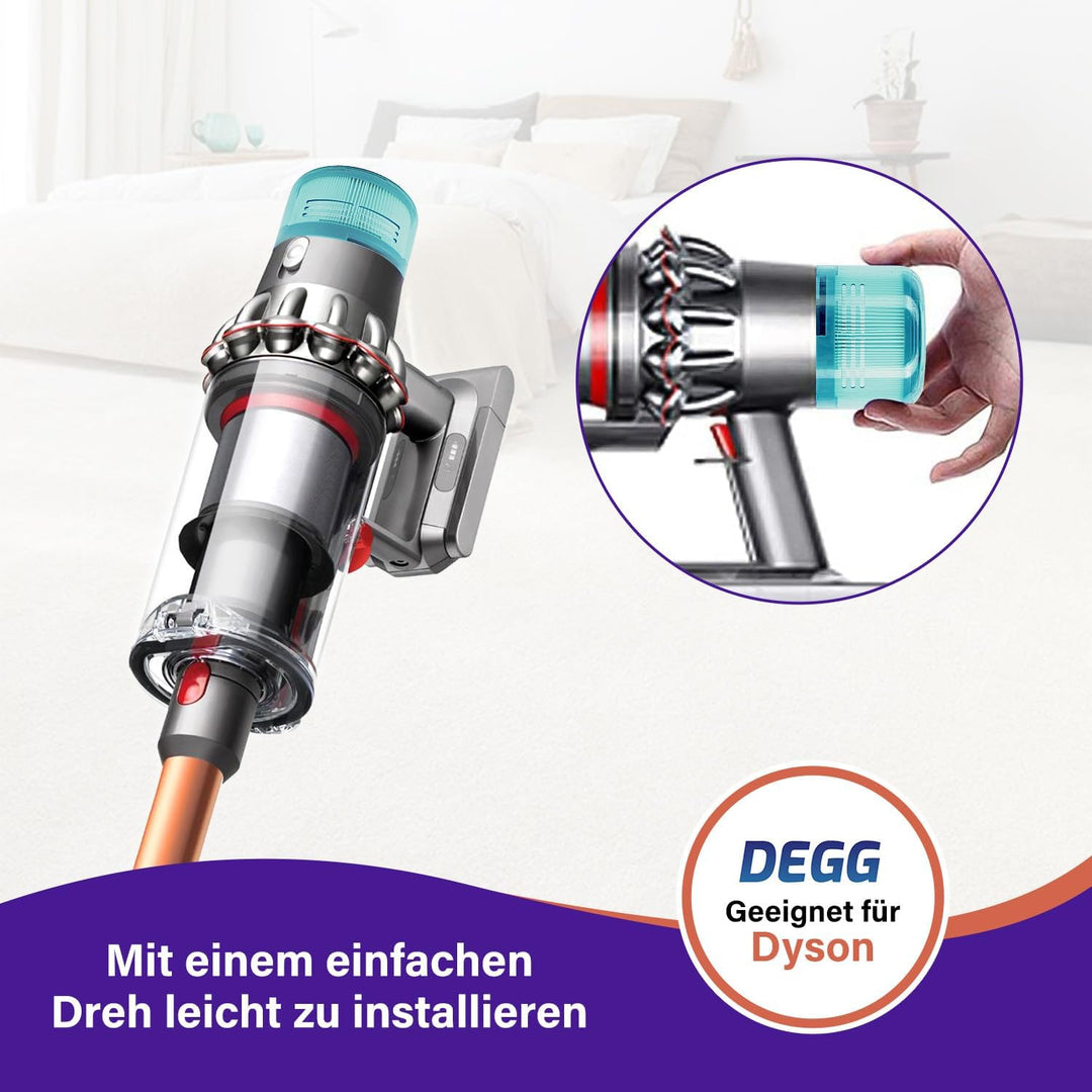 DEGG Hepa Filter - Kompatibel mit Dyson V15 - Waschbares Staubsaugerfilter - Ersatzfilter - Perfekte