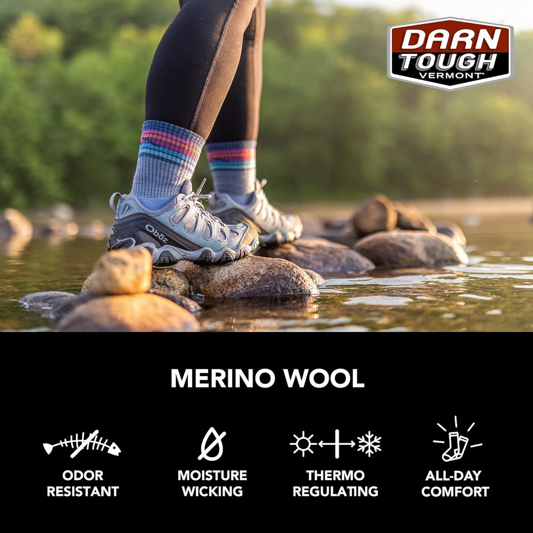 Darn Tough Hiker Micro Crew Midweight Socke mit Kissen - Damen M taupe, M taupe