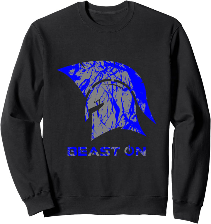 Spartaner Helm | Beast ON | GYM Motivation Fitness Sprüche Sweatshirt