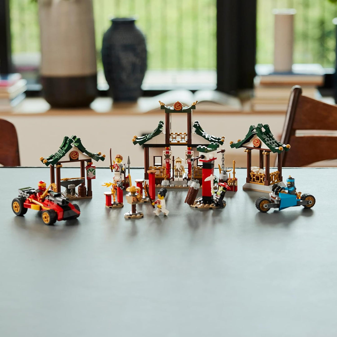 LEGO 71787 NINJAGO Kreative Ninja Steinebox, Spielzeug Aufbewahrungskiste mit Ninja-Auto und Motorra