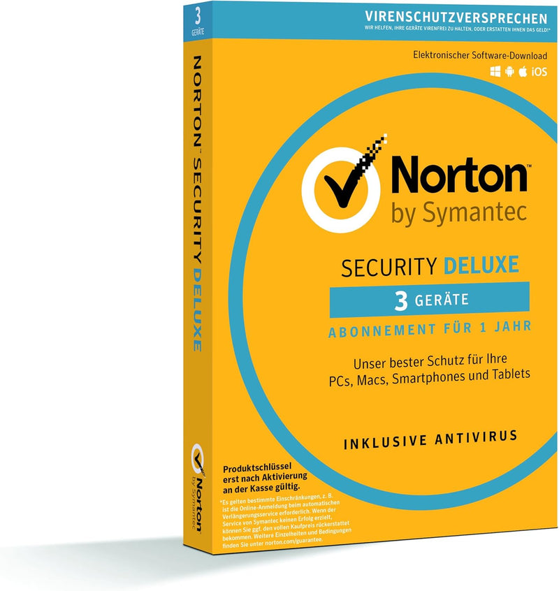 Norton Security 3.0 Deluxe 1User 3Device 1J Card Case deutsch