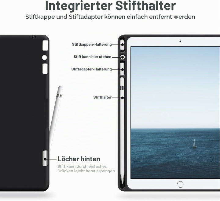 Antbox Hülle für iPad Air 3 2019 10.5 Zoll/iPad Pro 10.5 2017 mit Apple Pencil Halter Auto Schlaf/Wa