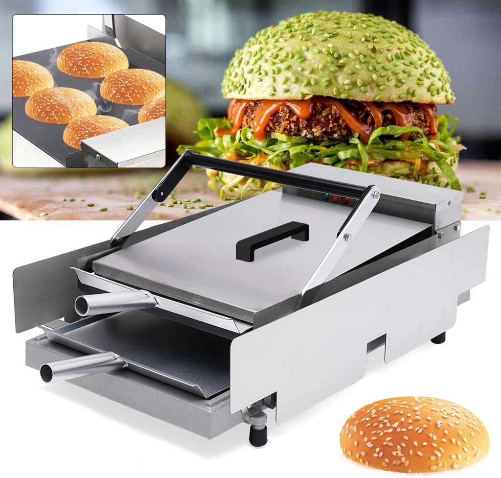 Hamburger Toaster Grill Bun Brötchenbäcker zum Aufbacken von Brötchen Hamburger Machine Double Robus