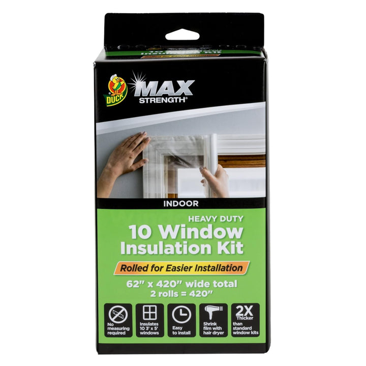 Duck 288070 Maximale Stärke Fenster-Isolationsset, farblos, 10 Pack 10 Pack Farblos, 10 Pack Farblos
