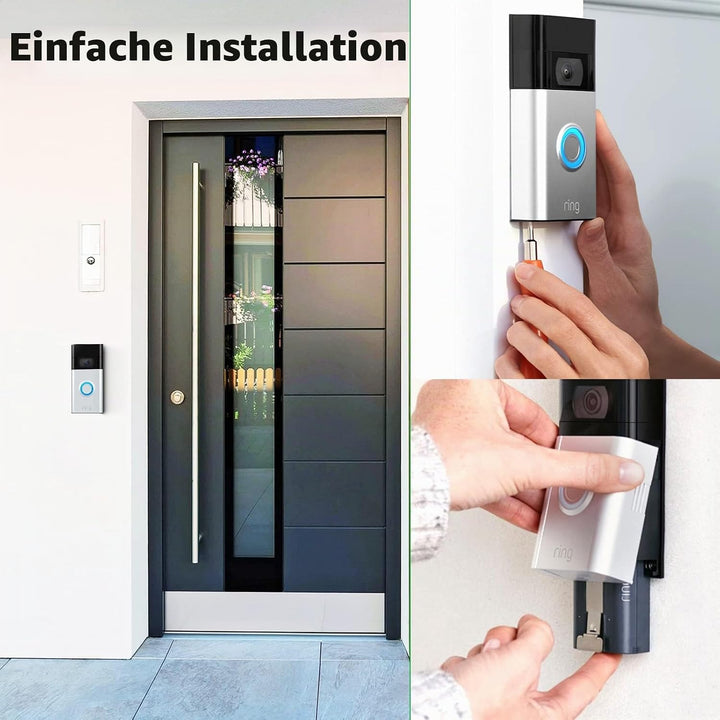 Ersatzakku mit Ring, 3.65V 6040mAh Akku Für Türklingel Kamera 2/3/3+/4, Stick-up,Spotlight Batterien