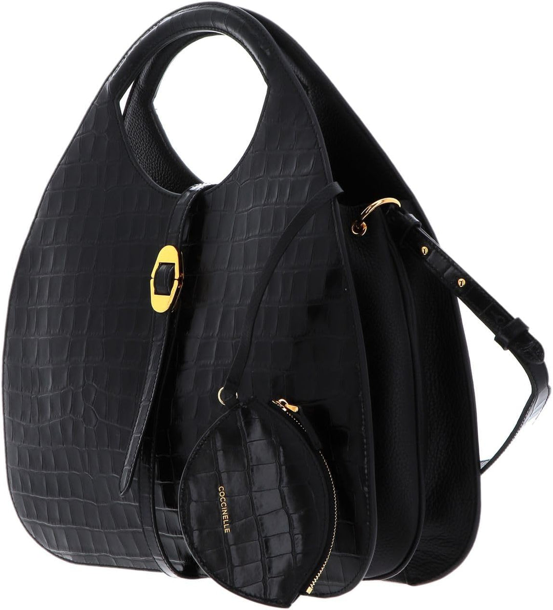 Coccinelle Cosima Croco Handbag Noir/Noir