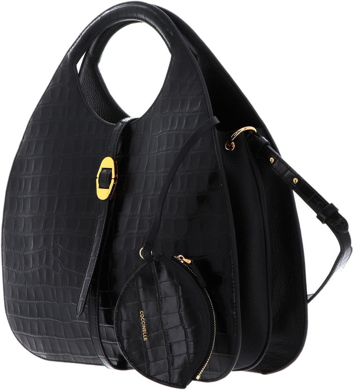 Coccinelle Cosima Croco Handbag Noir/Noir