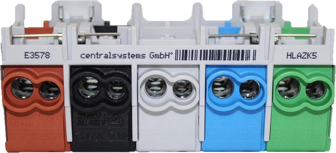 Hauptleitungs Abzweigklemme 5 polig für Hutschiene - VDE GEPRÜFT & MADE IN GERMANY - Strom Verteiler