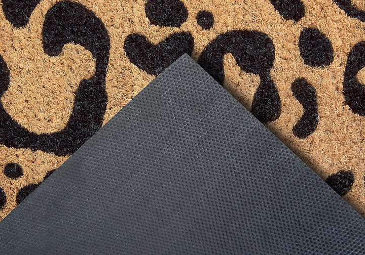 Hanse Home Kokos Fussmatte für Innen - Schmutzfangmatte Natur, Kokosmatte Leopardenmuster, Fussabtre