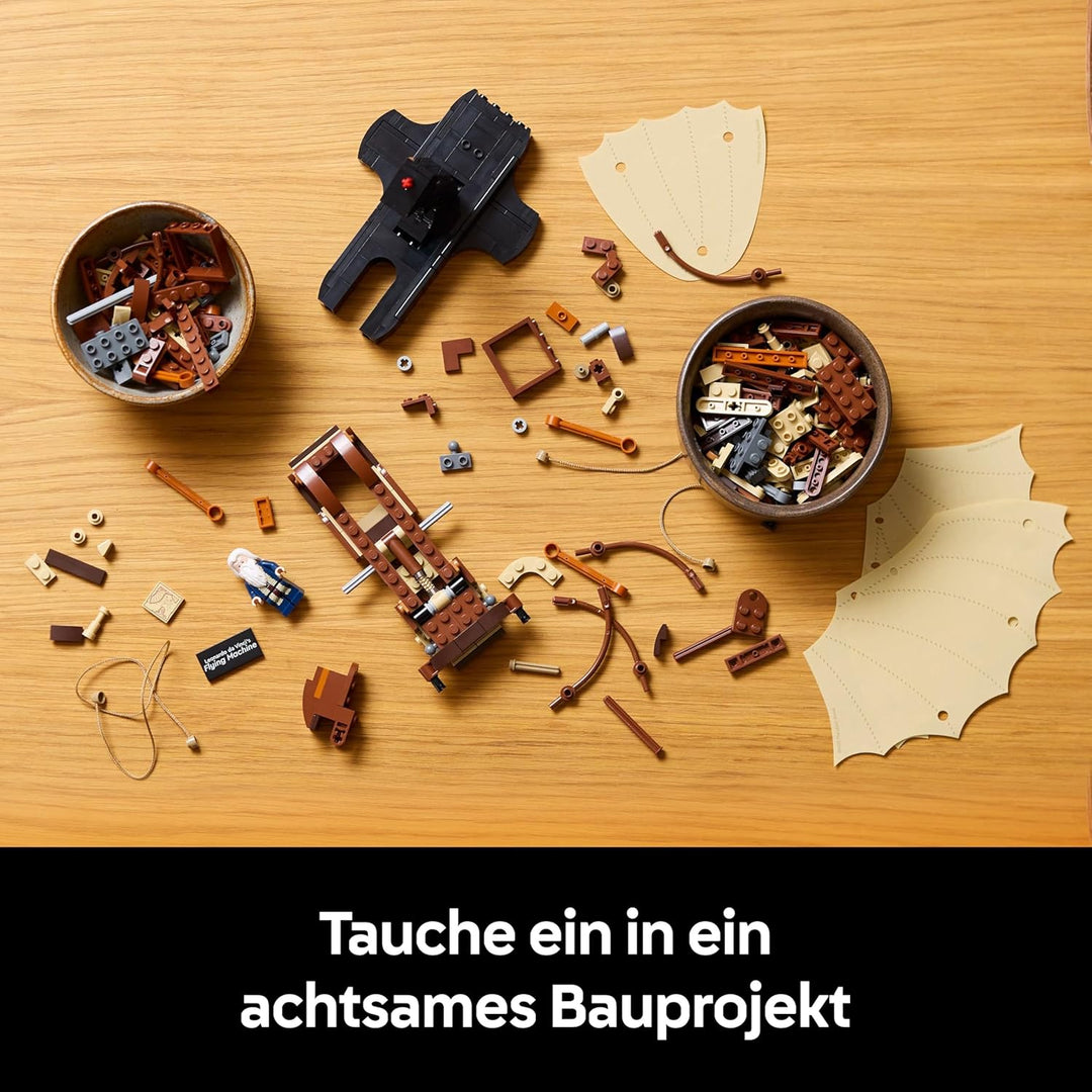 LEGO Icons Leonardo da Vincis Fluggerät mit schlagenden Flügeln - Inklusive Minifigur & Ständer - Ba