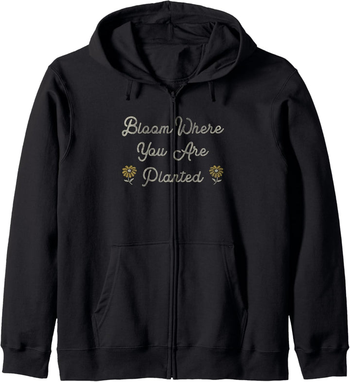 Bloom Where You Are Planted Daisies Kapuzenjacke