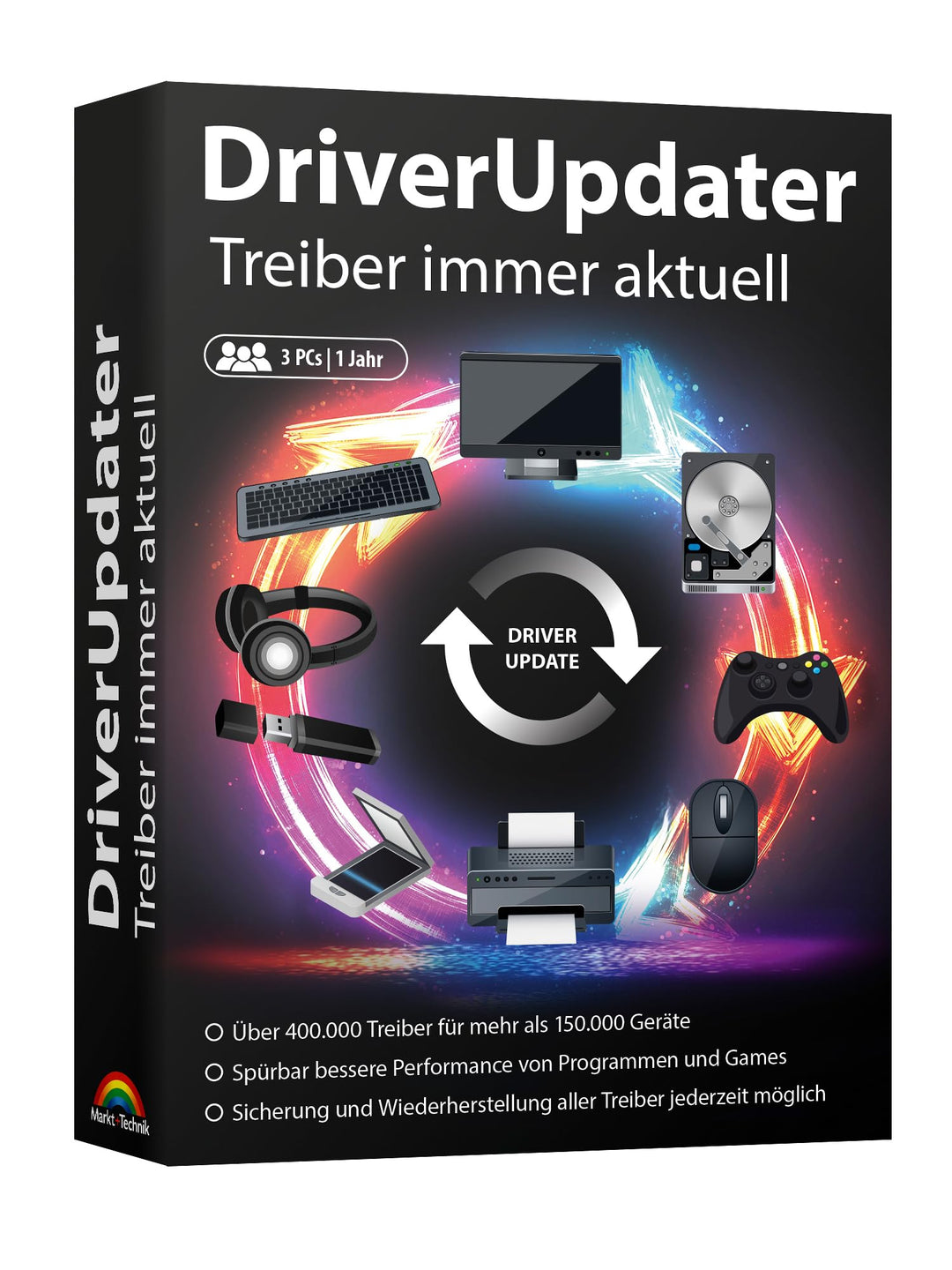 DriverMax - Treiber immer aktuell halten für Windows 11, 10, 8.1, 8, 7 3 PCs - 2 Jahre Laufzeit