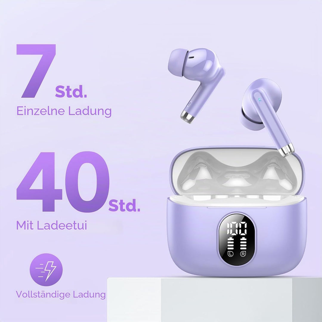 2025 Neue Bluetooth 5.4 Kopfhörer, QXQ Kopfhörer Kabellos Sport In Ear Headphones mit 4 ENC Mic, 40