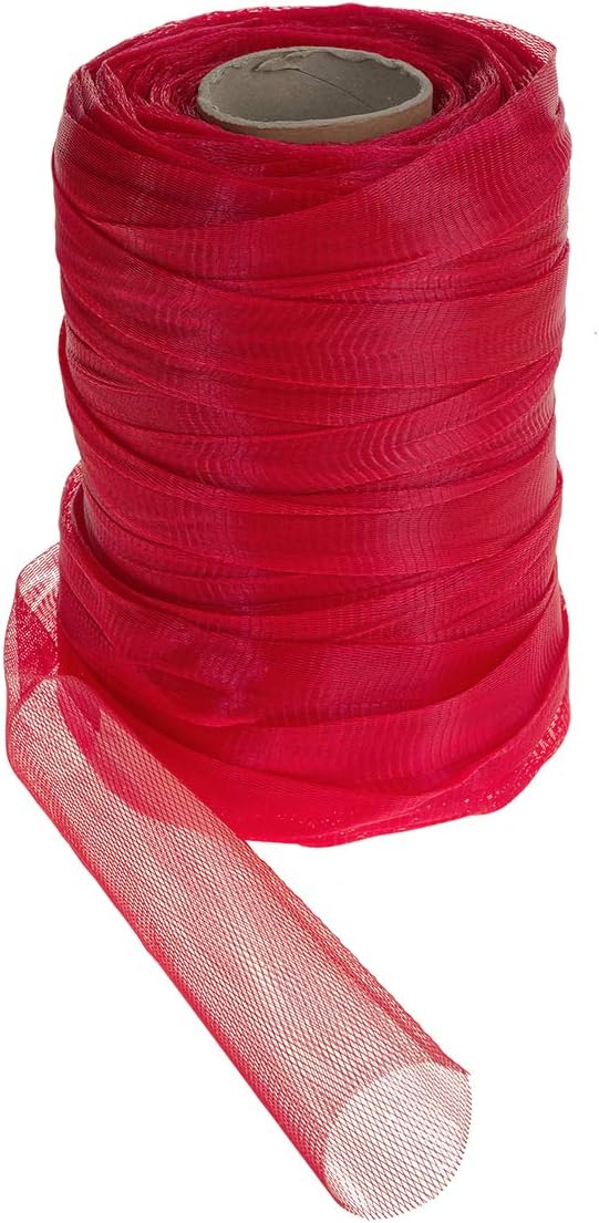 HaGa® Obstnetz Masche 6mm rot 250m Länge Gemüsenetz Aufbewahrung Schutznetz - extrem belastbar - wit