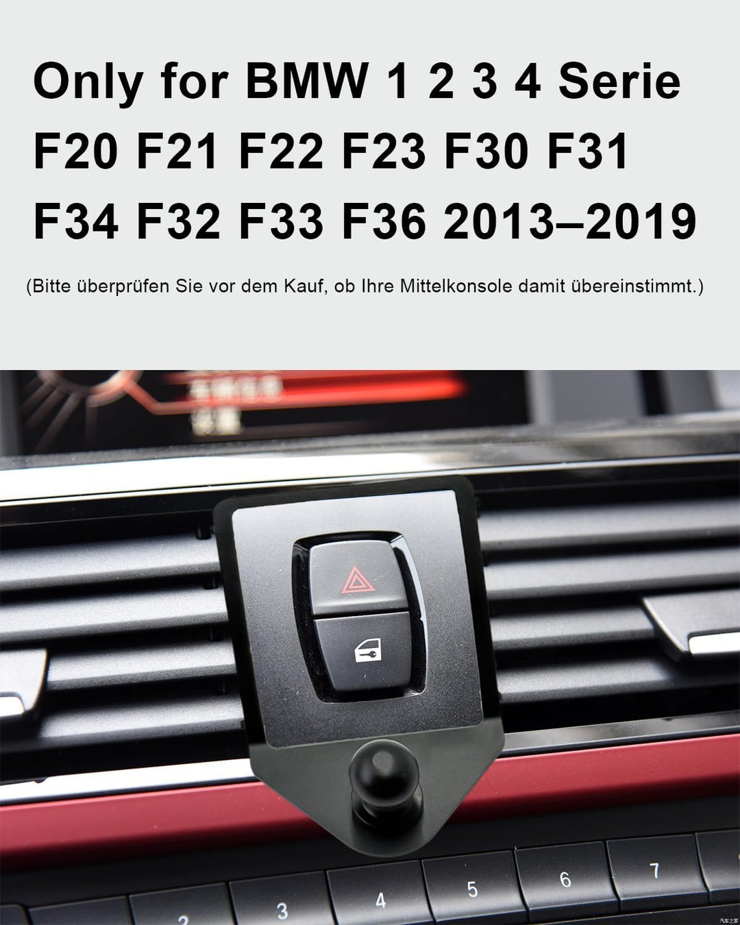 Magnet Handyhalterung kompatibel mit BMW F20 F30 F31 F32 F33 F34 2013-2018 360 Grad einstellbares Ko
