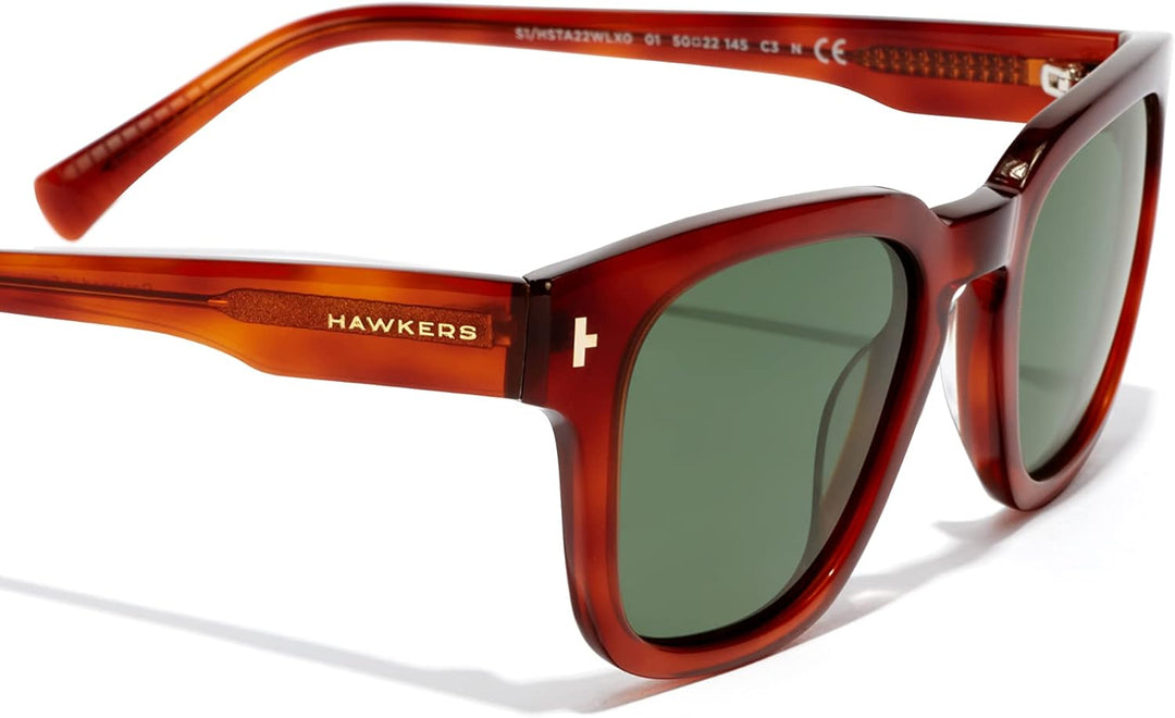HAWKERS Unisex Stack Sonnenbrille Einheitsgrösse Türkis/Carey, Einheitsgrösse Türkis/Carey