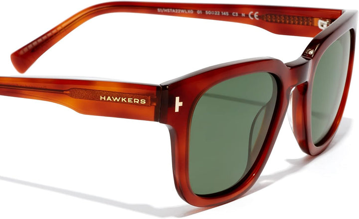 HAWKERS Unisex Stack Sonnenbrille Einheitsgrösse Türkis/Carey, Einheitsgrösse Türkis/Carey