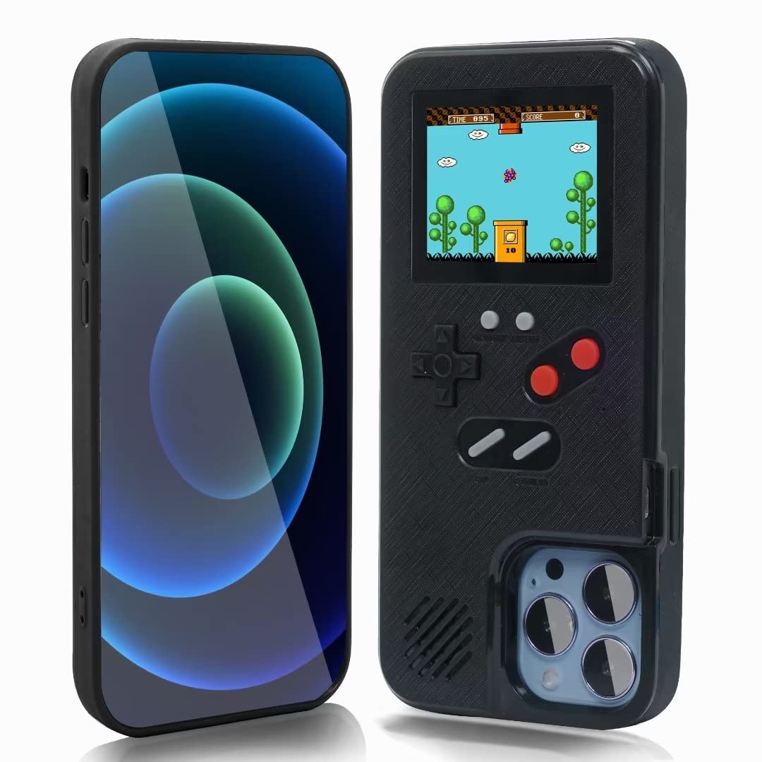 WeLohas Gameboy-Hülle für iPhone 6 Plus/6s Plus/7 Plus/8 Plus, Retro 168 Klassische Handheld-Spiele,