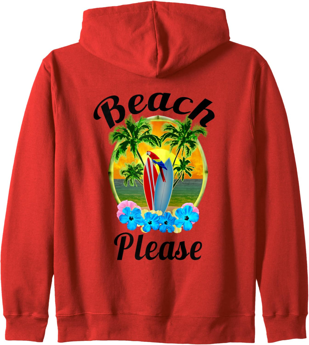 Tropical Beach Please Papagei Kapuzenjacke