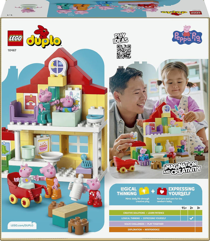 LEGO DUPLO Peppa Wutz Familienhaus - Lernspielzeug zur Förderung der Motorik - Montessori Spielzeug