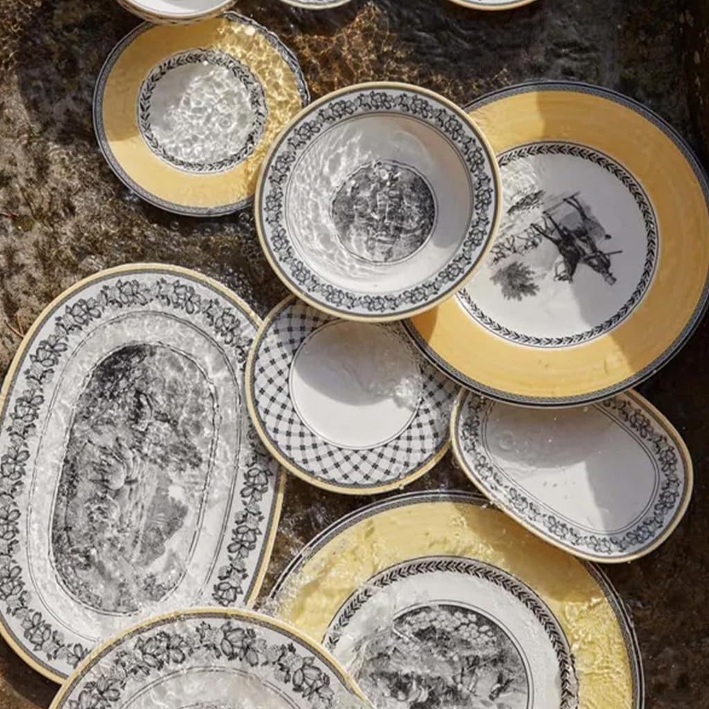Villeroy und Boch Audun Promenade Frühstücksteller, Premium Porzellan 21,5X21,5X2CM Landhaus & Rusti