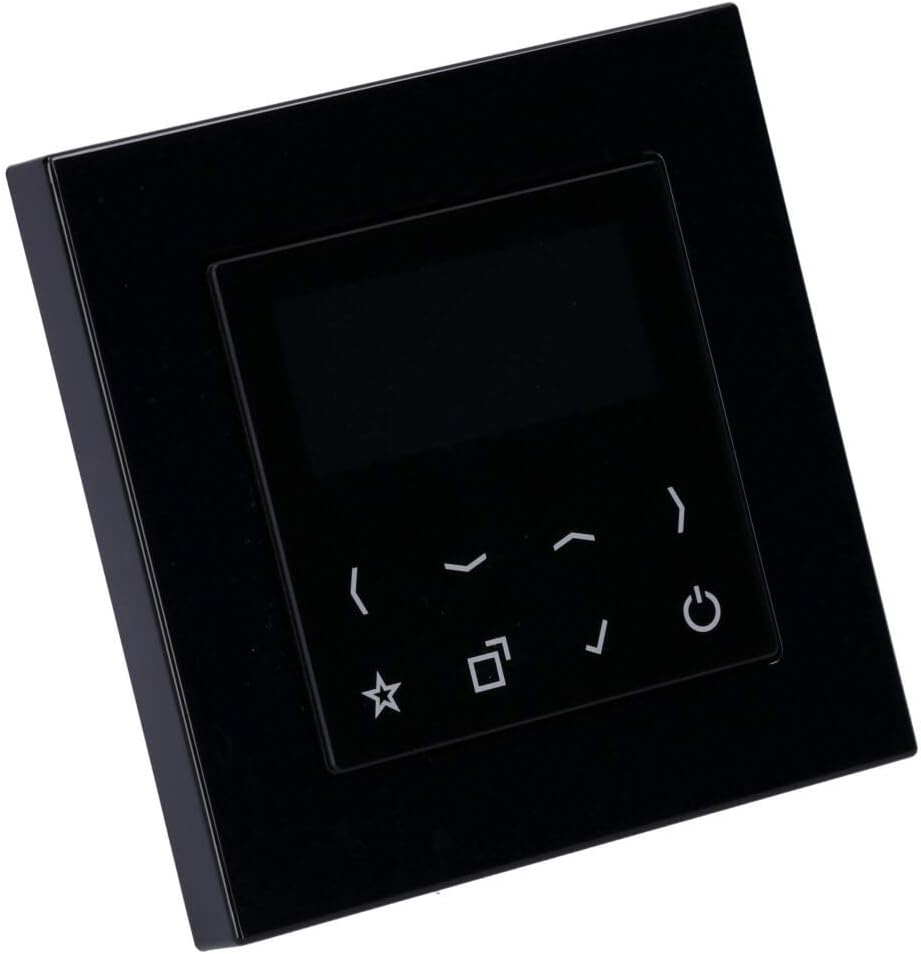Jung Smart Radio DAB Komplett-Set Schwarz DABASW mit 1-Fach Rahmen A5581BFSW Serie A Set Schwarz Rad