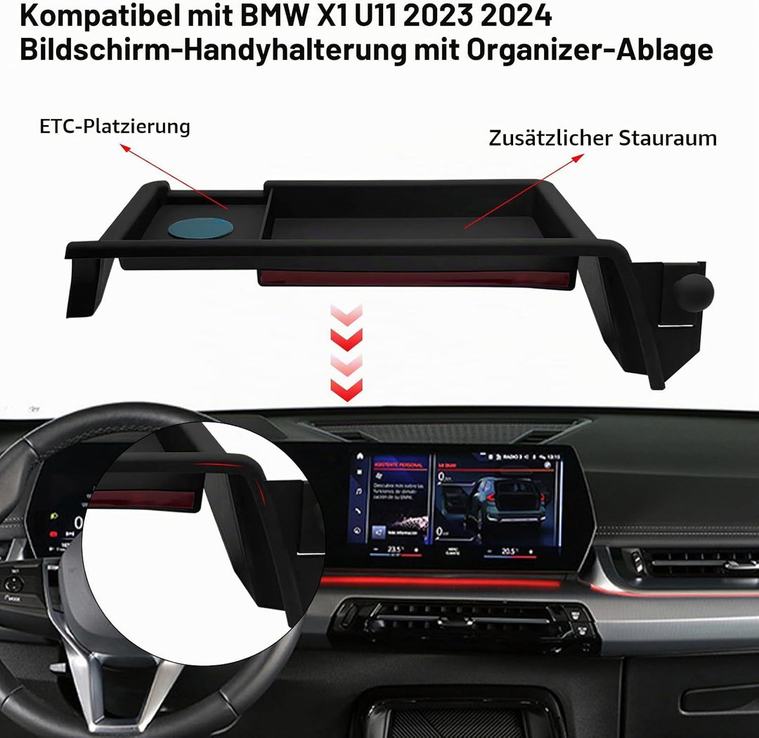 TTCR-II Kompatibel mit BMW X1 Handyhalterung Navigations Bildschirm Rücken Organizer Tablett Smartph