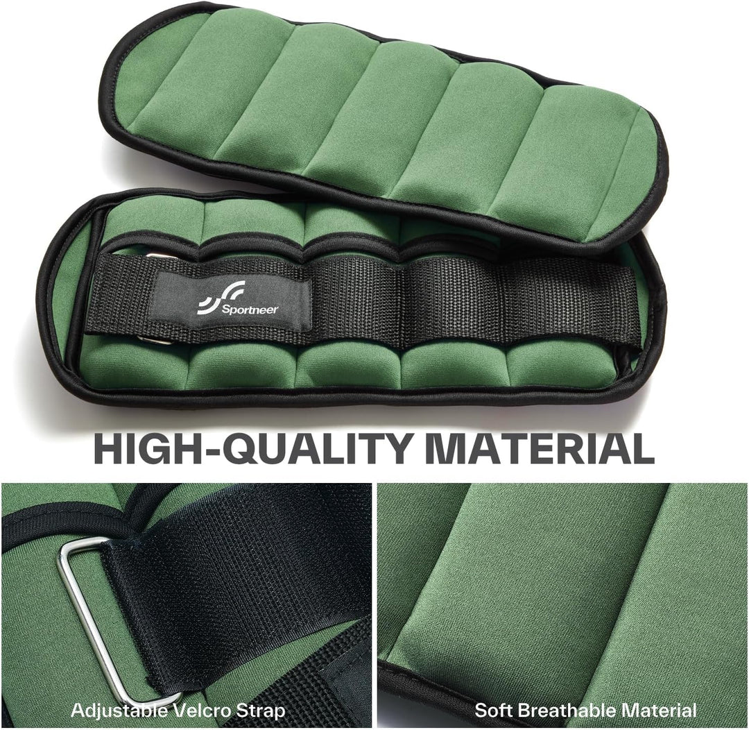 Sportneer Gewichtsmanschetten, Verstellbares Fussgelenkgewichte Set, Fuss-/Handgelenkgewicht Mansche