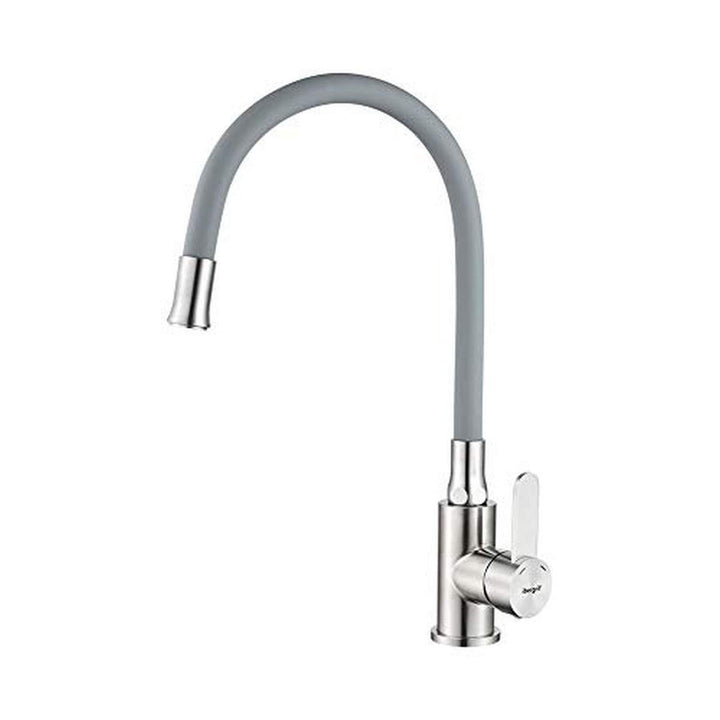 IBERGRIF M22119-9 Einhebel Küchenarmatur, Wasserhahn für Küche mit Grau Flexibler Auslauf, Superstee