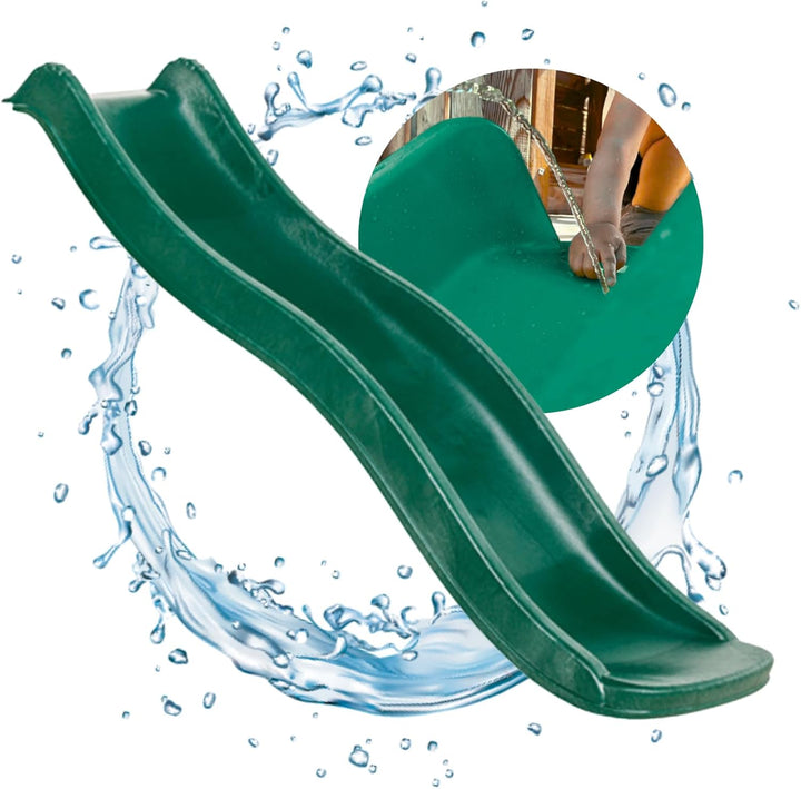 Spielturmking Kinderrutsche Wave 1,75 m Wasserrutsche Spielturm Wellenrutsche Gartenrutsche Anbaurut