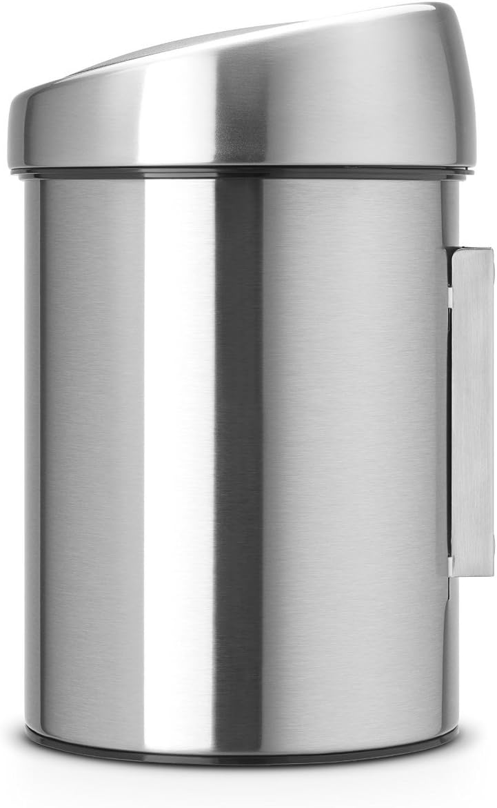Brabantia Touch Bin 3L mit Kunststoffeinsatz - Matt Steel Fingerprint Proof 3 Liter Matt Steel Finge