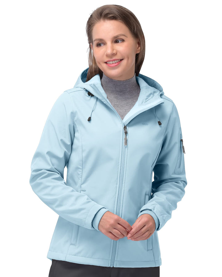 33,000ft Softshelljacke Damen Wasserdichte Atmungsaktive Warme Winterjacke Fleece Übergangsjacke Win