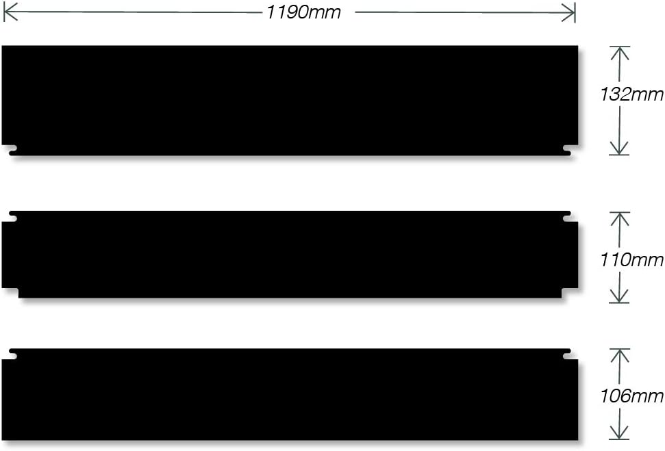 iQuatics Universal/Juwel kompatible Ersatzklappen Set ohne Skimmer/Feederlöcher, Lido 200 IV Schwarz