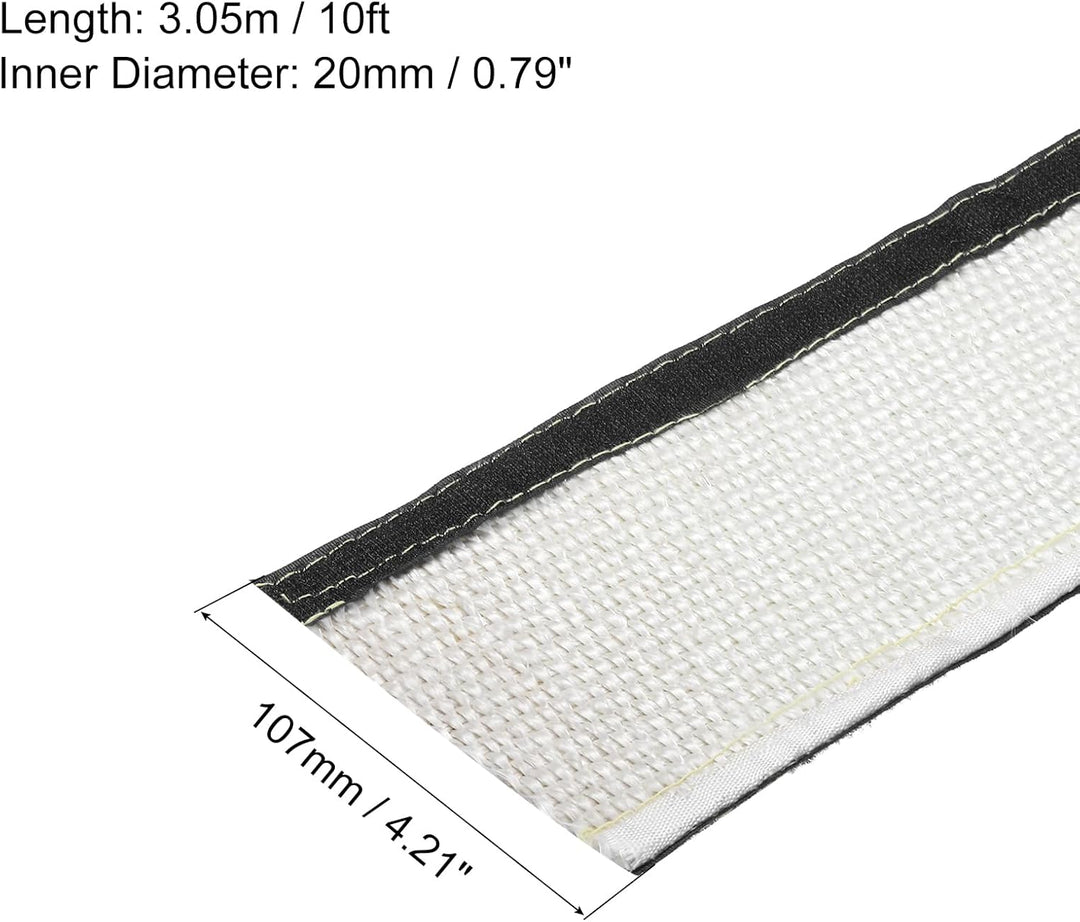 QUARKZMAN 3.0mm Dicke Aluminiumfolie Hitzeschutzschlauch 20mm Innendurchmesser Hitzeschutz Aluminium