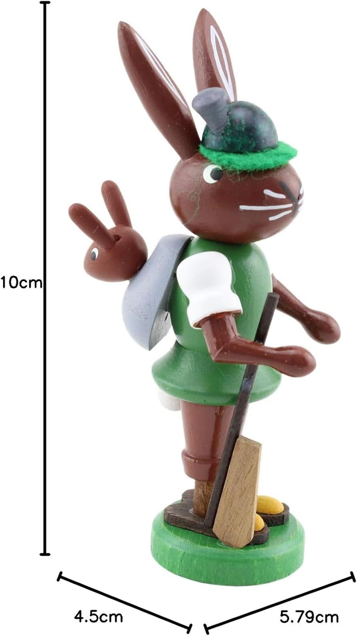 Thomas Preissler | Osterhasenfigur Osterhäsin Osterhase | Höhe 10 cm | erzgebirgische Volkskunst | O