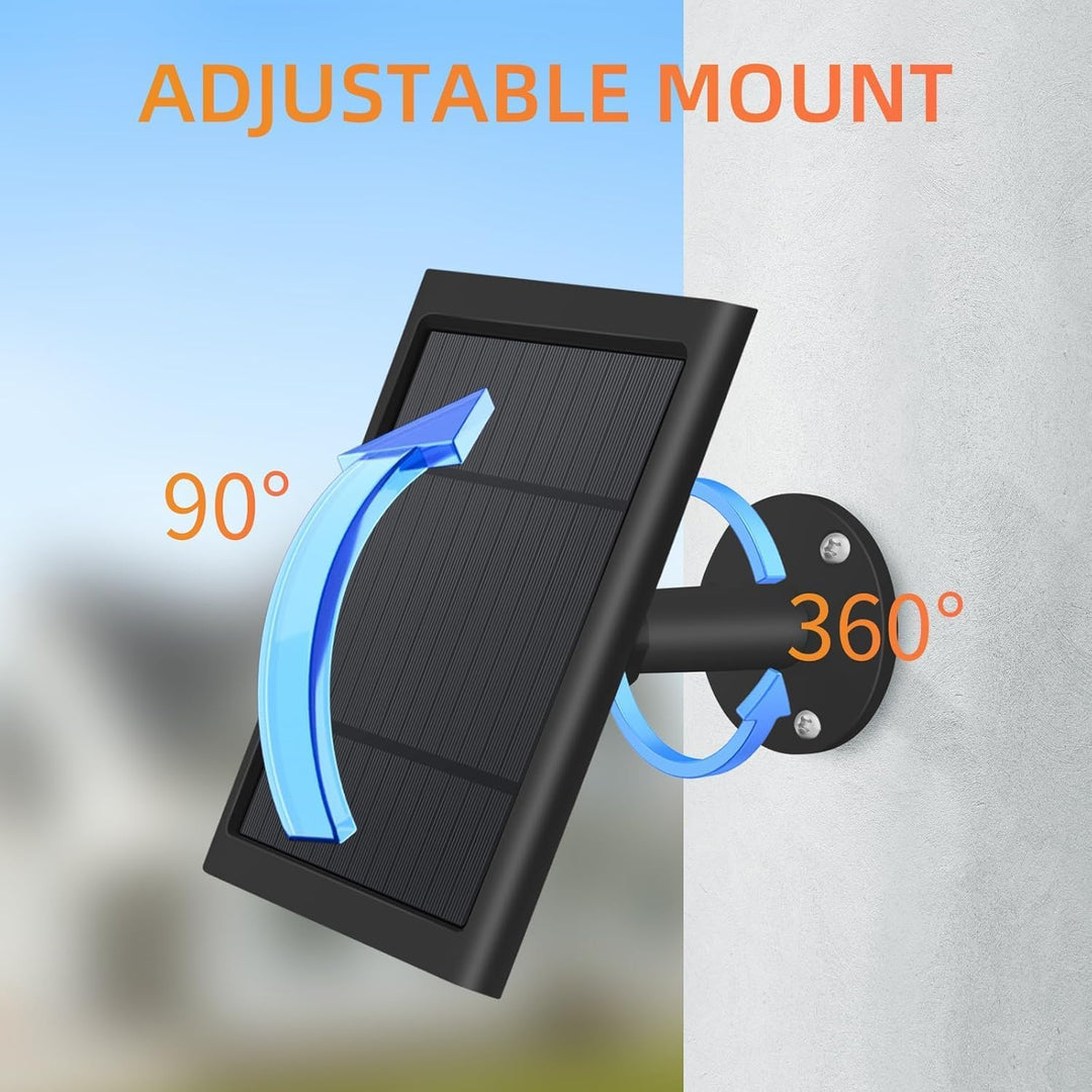 Solarpanel für Ringkamera, 4 W Solarladegerät, kompatibel mit Ringstrahler und Stick Up Outdoor Cam
