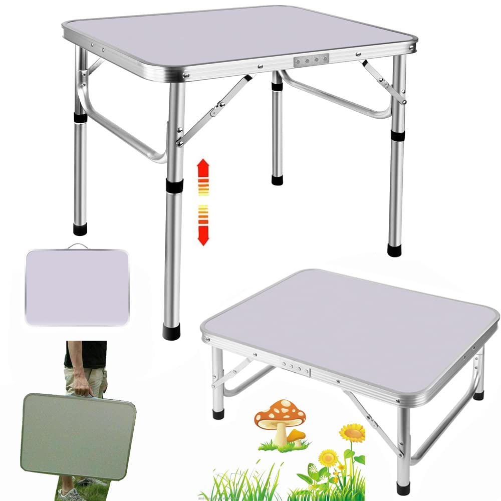 Lucn 60 cm faltbarer Campingtisch, tragbarer faltbarer Picknicktisch für den Innen- und Aussenbereic