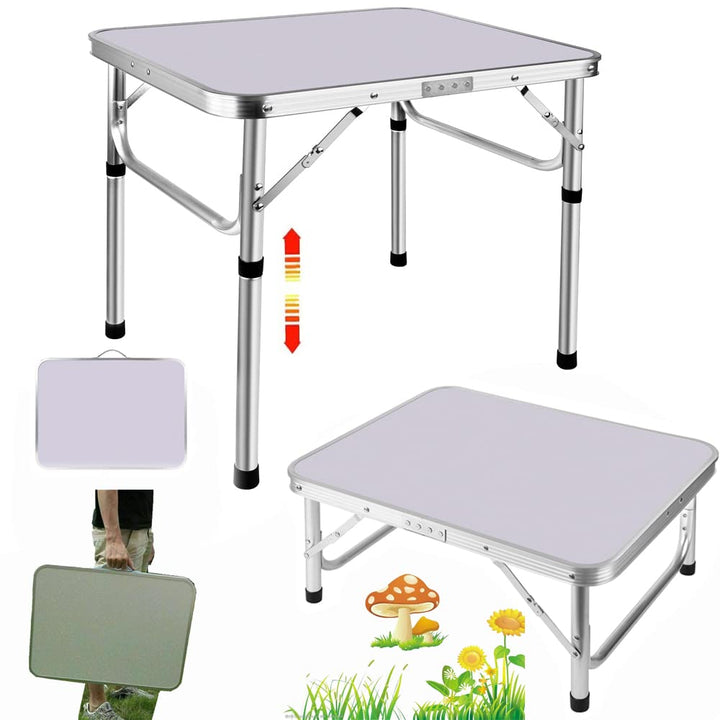 Lucn 60 cm faltbarer Campingtisch, tragbarer faltbarer Picknicktisch für den Innen- und Aussenbereic