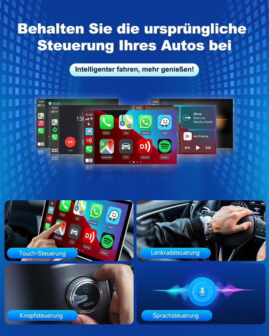 Carlinkit Wireless CarPlay & Android Auto Adapter – Mini Ultra 3, wandelt OEM-Kabelverbindung in kab