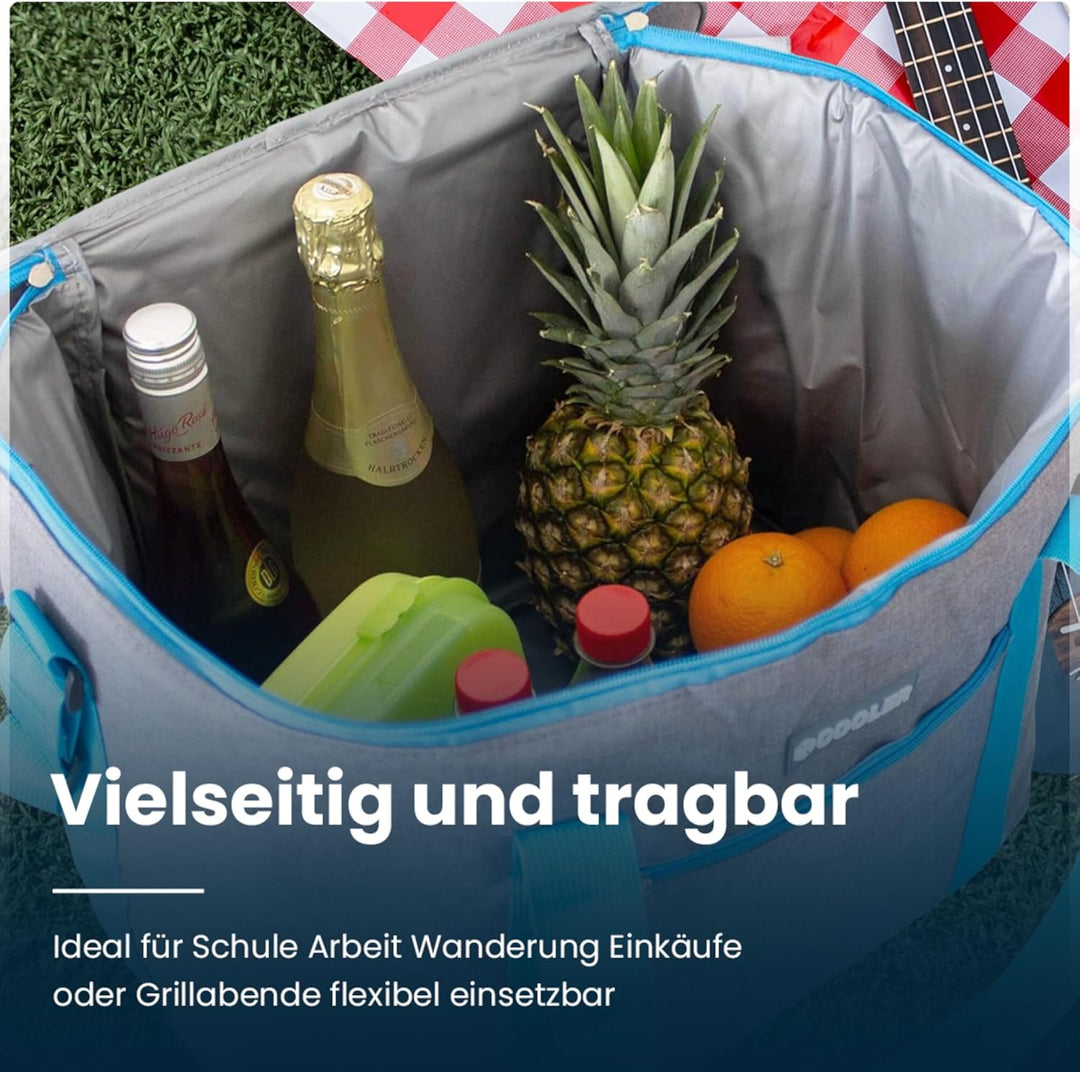 ToCi Kühltasche 36 Liter Isoliertasche Thermotasche Picknicktasche für Picknick Camping Urlaub Wande