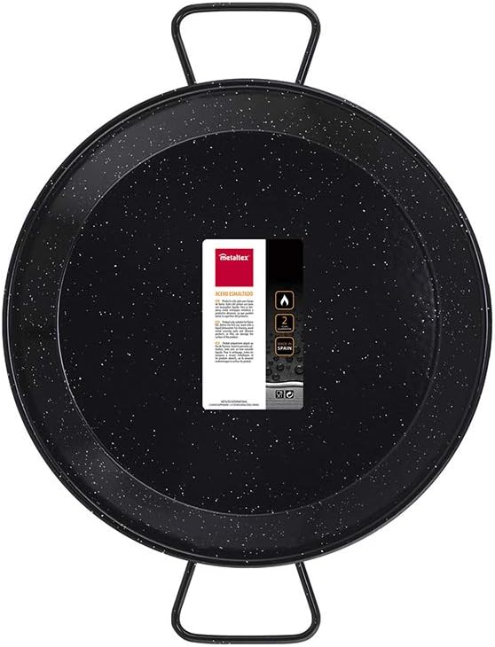 Metaltex - Paellabehälter aus emailliertem Stahl 9 Portionen 40 cm Emaille 9 Raciones, Emaille 9 Rac