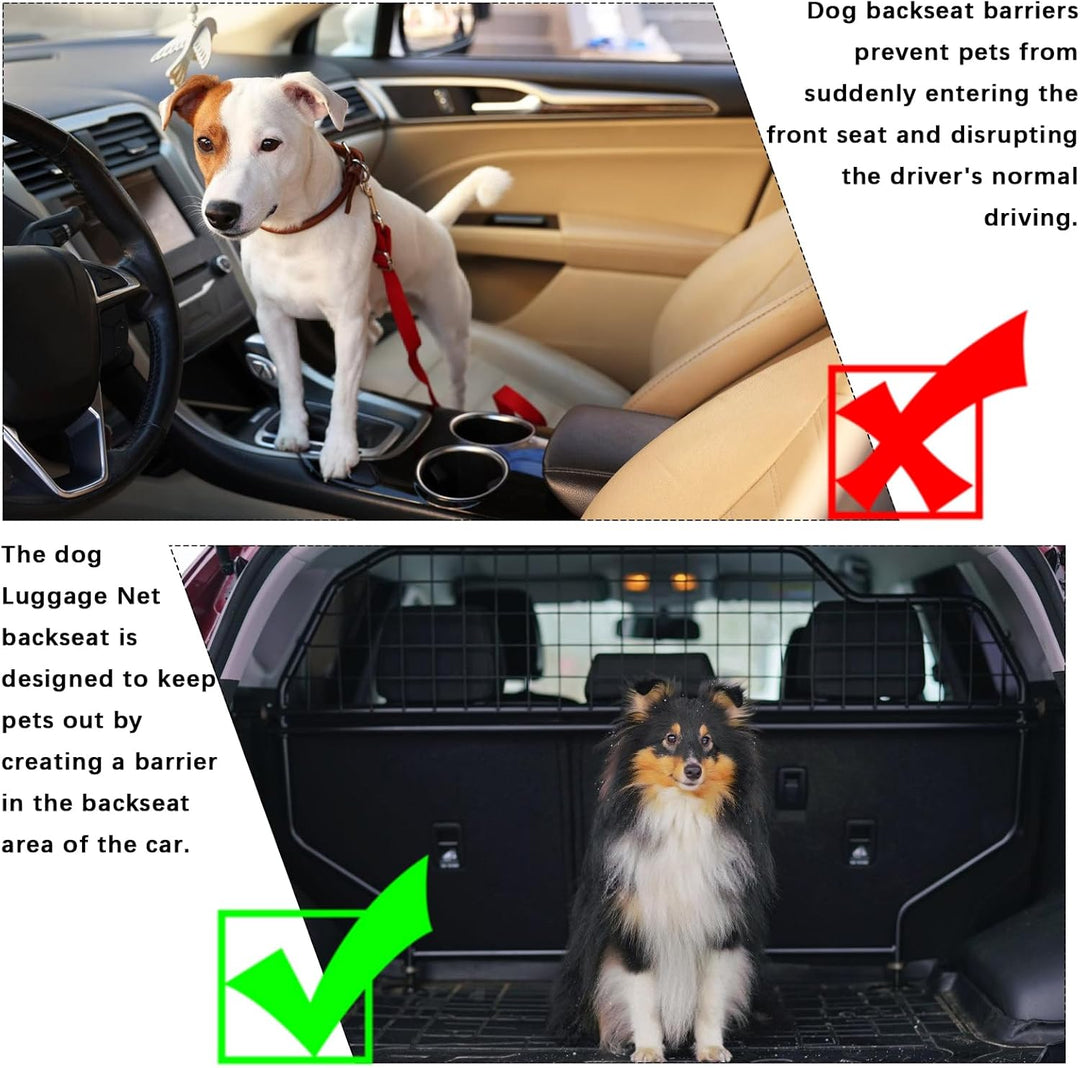 Auto Schutznetz Barriere,120 * 90 cm Hunde Gepäcknetz Rücksit Mit Haken,Hunde Rücksitz Barriere,Auto