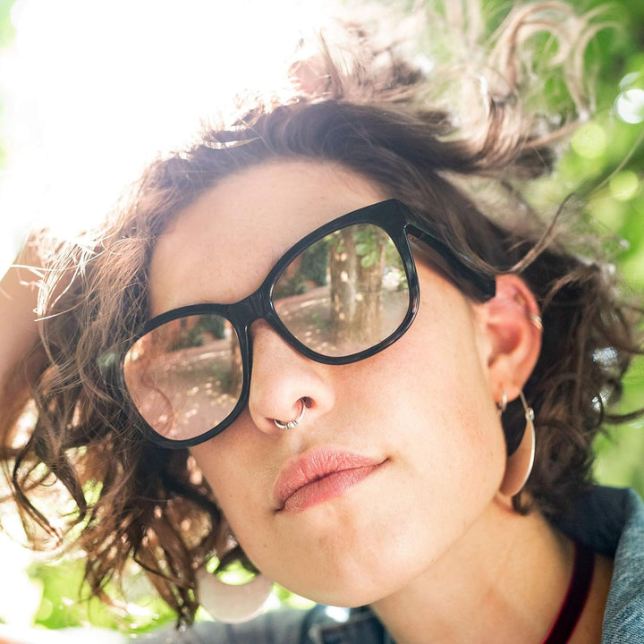 Bose Frames Brillengläser-Kollektion, Modell Soprano in Roségold verspiegelt (polarisiert), austausc