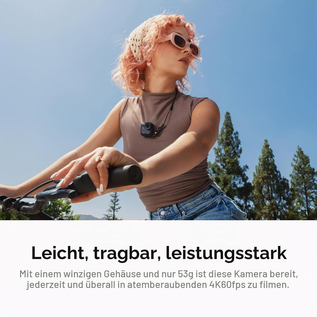 Insta360 GO Ultra Nachtschwarz - freihändige 4K Mini-Cam, leicht &amp; mobil, top bei wenig Licht, übera